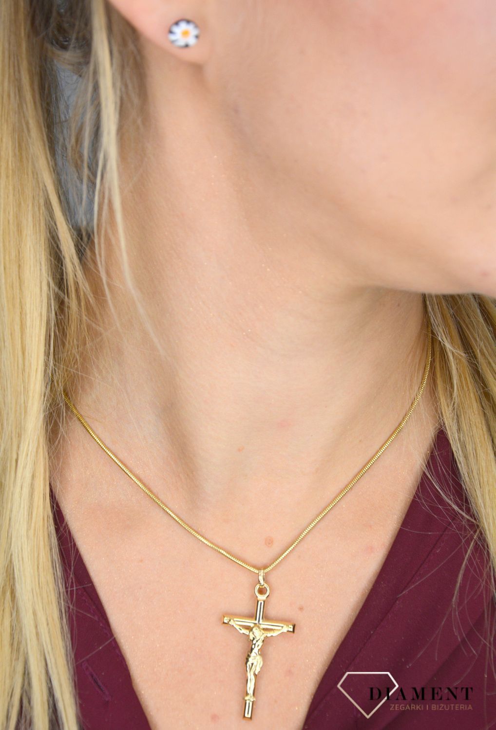 Złoty łańcuszek 585 linka 1,5 mm DIA-LAN-1144-585 1,5mm ✅ Złoty łańcuszek został wykonany z najwyższej jakości złota próby 585 ✅.jpg